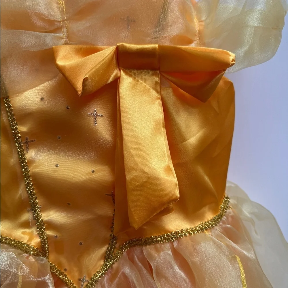 NWOT CUSTOM MADE Girls Size 6 Yellow Belle Beauty & Beast Princess Dress Costume